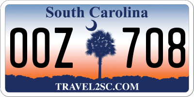 SC license plate OOZ708