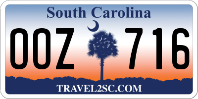 SC license plate OOZ716
