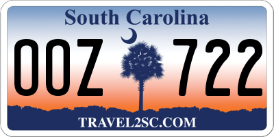 SC license plate OOZ722