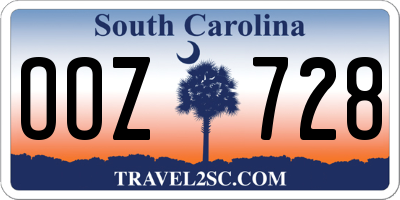 SC license plate OOZ728