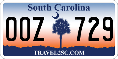 SC license plate OOZ729