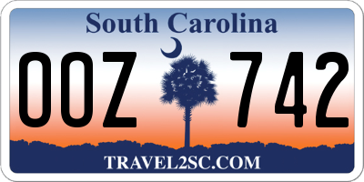 SC license plate OOZ742