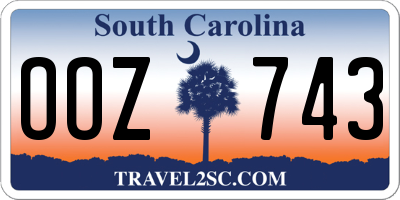 SC license plate OOZ743