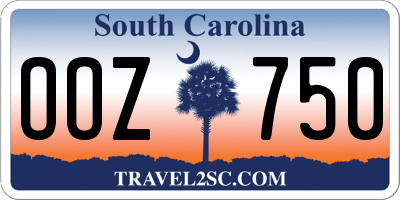 SC license plate OOZ750