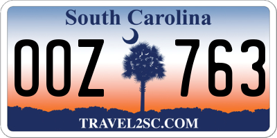 SC license plate OOZ763