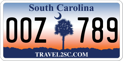 SC license plate OOZ789