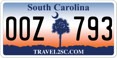 SC license plate OOZ793