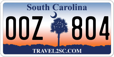 SC license plate OOZ804