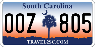 SC license plate OOZ805