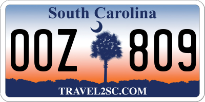 SC license plate OOZ809