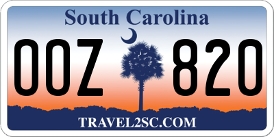 SC license plate OOZ820