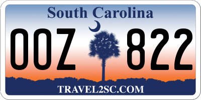 SC license plate OOZ822
