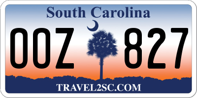 SC license plate OOZ827
