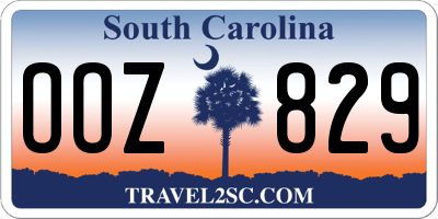 SC license plate OOZ829