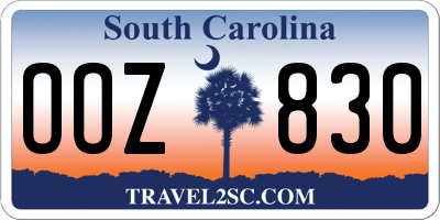 SC license plate OOZ830