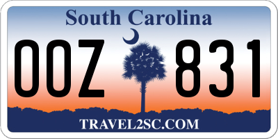 SC license plate OOZ831