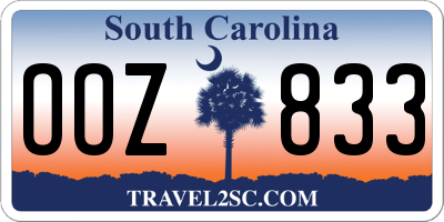 SC license plate OOZ833