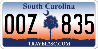 SC license plate OOZ835