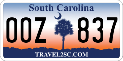 SC license plate OOZ837