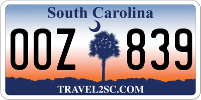 SC license plate OOZ839