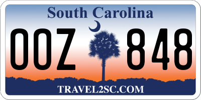 SC license plate OOZ848