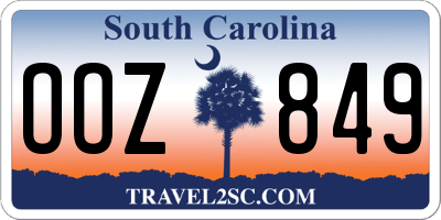 SC license plate OOZ849