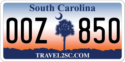 SC license plate OOZ850