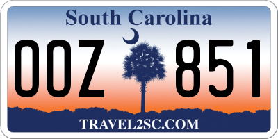 SC license plate OOZ851