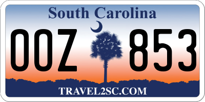 SC license plate OOZ853