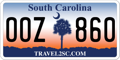 SC license plate OOZ860