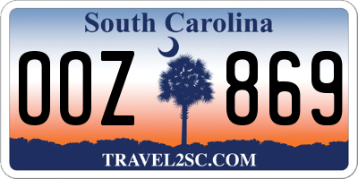 SC license plate OOZ869