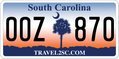 SC license plate OOZ870