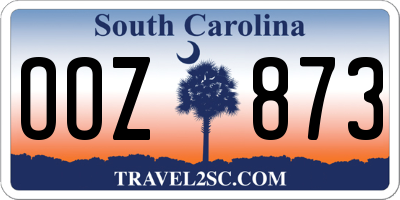 SC license plate OOZ873