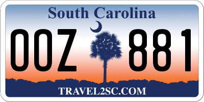 SC license plate OOZ881