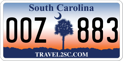 SC license plate OOZ883