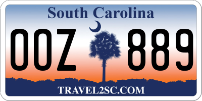SC license plate OOZ889