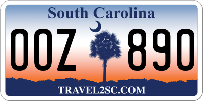 SC license plate OOZ890