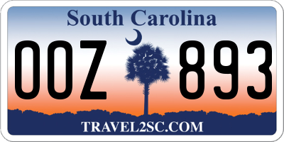 SC license plate OOZ893