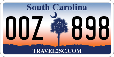 SC license plate OOZ898