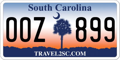 SC license plate OOZ899