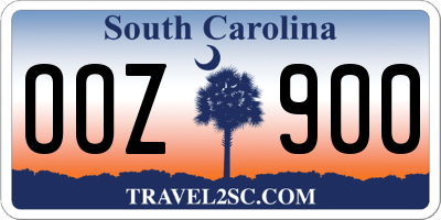 SC license plate OOZ900