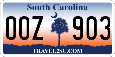 SC license plate OOZ903