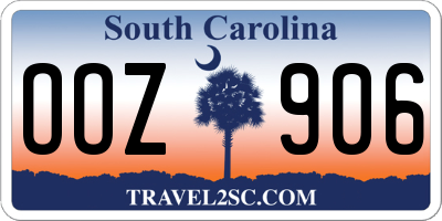 SC license plate OOZ906