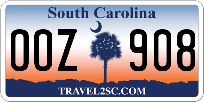 SC license plate OOZ908