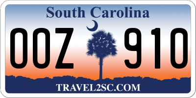 SC license plate OOZ910
