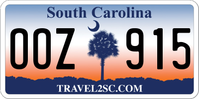 SC license plate OOZ915