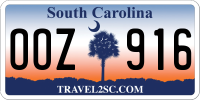 SC license plate OOZ916