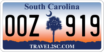 SC license plate OOZ919