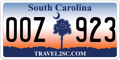 SC license plate OOZ923