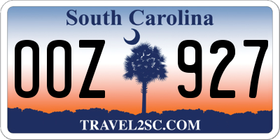 SC license plate OOZ927